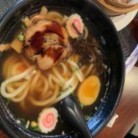  Sho-Yu Japanese Udon Noodle · Sweet Corn, Roasted Pork, Fish Cake, Scallion, Bamboo Shoot, Egg and Seaweed
