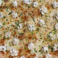 Bianco Lg · Fresh mozzarella, ricotta, parsley and parmigiano-reggiano.