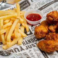 Fried Chicken Wings (6 Pieces) · Six wings and fries or rice.