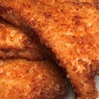 Panko Chicken Fingers · Hand trimmed and breaded, tender, crispy chicken breast strips served with buffalo sauce and...