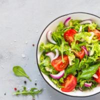 California Salad · Romaine, grilled chicken, avocado, egg whites, grape tomatoes, roasted almonds.