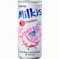 Milkis Strawberry · Popular Korean Soda - Strawberry Flavor