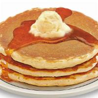 Pancakes · 3 buttermilk pancakes.