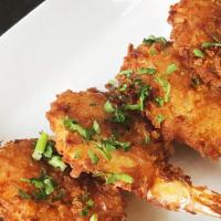 Fried Coconut Shrimp · Fried Coconut Shrimp / Parsley on top
Ranch On the Side