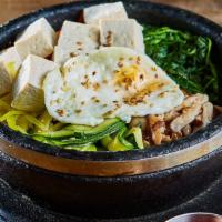 Bibimbap - Tofu · Steamed Tofu on top / Steamed Rice served with Cooked vegetables (Carrot, Spinach, Zucchini,...