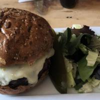 Jack · 8oz beef burger served with pepperjack cheese, jalapeno, avocado, topped with chipotle aioli.