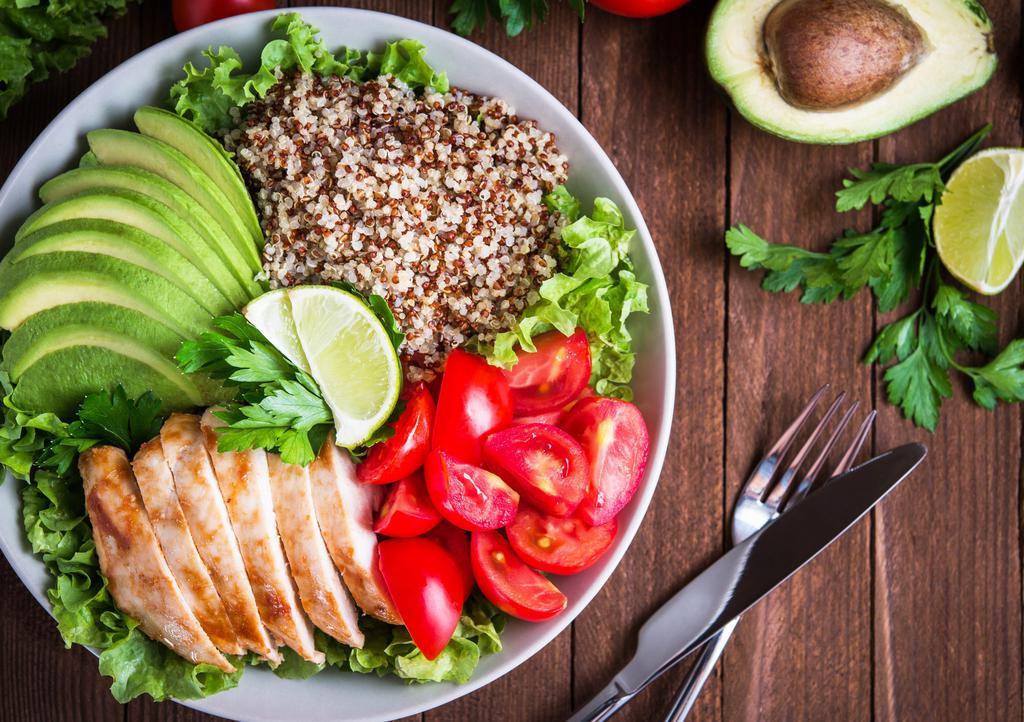 Quinoa And Meat Bowl · Quinoa, grilled chicken, and your choice of tasty toppings.