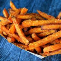 Sweet Potato Fries · Favorite. Sweet potato fries lightly dusted with Cajun spice and truffle oil.