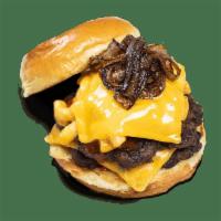 Kickin' Mac Attack Burger · Double-Stacked Burger, Kickin' Mac & Cheese, Cheddar Cheese, Flash Fried Onions. *Burgers ar...