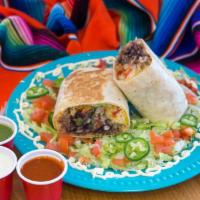 Veggie Burrito · Include rice, beans, tomatoes, lettuce, broccoli, carrots, green beans, sugar snap peas, red...