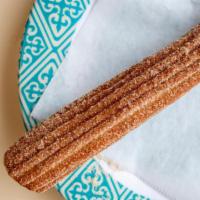 Churros · A sweet snack consisting of a strip of fried dough dusted with sugar and cinnamon.