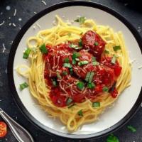 Marinara Spaghetti · Spaghetti style pasta beaded with warm marinara sauce. Served with Italian bread and spaghet...