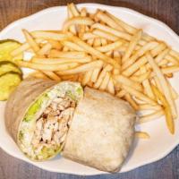 Chicken Caesar Wrap · Grilled chicken breast with Romaine lettuce, parmesan cheese & Caesar dressing. Also served ...