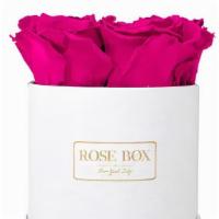 Mini White Box · Mini box with 5 Extra Large long-lasting roses.