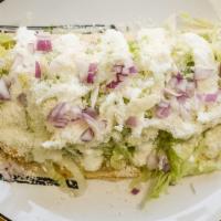 Quesadillas Hechas A Mano · Homemade tortillas with choice of meat and Monterey jack cheese. Topped with lettuce, sour c...