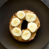 Toasted Bagel With Peanut Butter And Banana · Customer's choice of Bagel with a side of Peanut butter and banana slices.