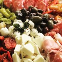 Antipasto Platter · Roasted peppers, balsamic roasted baby onions, roasted garlic, marinated olives, sun dried t...