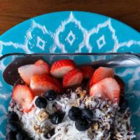 Berry Bowl · Our organic açaí blend is homemade and then topped with bananas, strawberry, blueberry, coco...