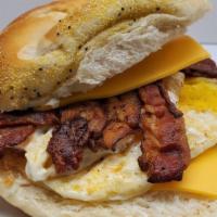 Bacon, 2 Eggs With Cheese · 