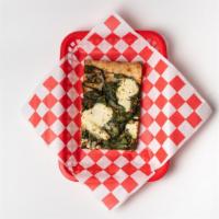 Popeye Slice · White pie, spinach, ricotta, mozzarella, oregano.