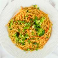 Veg Hakka Noodles · Indo-Chinese noodles with vegetables.