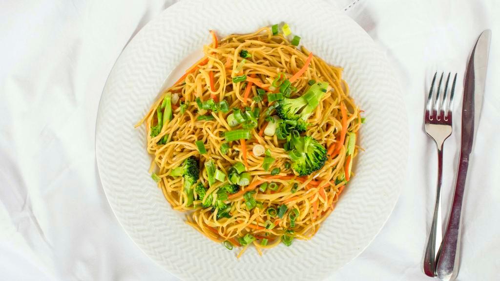 Veg Hakka Noodles · Indo-Chinese noodles with vegetables.
