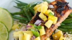 Pineapple Jerk Salmon · Served with mash / veg.