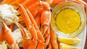 Lemon Butter Crab Legs · SERVED WITH CORN.