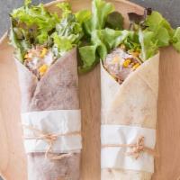 Classic Tuna Wrap · Delicious Wrap made with Tuna salad, carrots and lettuce.