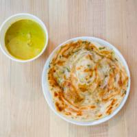 Classic Bing With Curry Sauce · Scallion pancake with curry sauce.