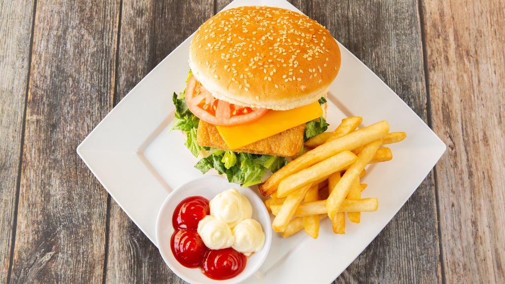 Crispy Chicken Or Fish Sandwich · Mayonnaise, lettuce, tomato.