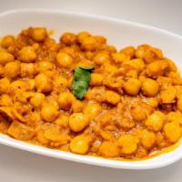 Chickpeas Potato (Aloo Chole) · Potato (aloo) and garbanzo beans ( chole) cooked in traditional spices, onion and tomato in ...