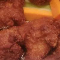 Buffalo Wings · Served with blue cheese and your choice of sauce. Add sauce, dressing for an additional char...