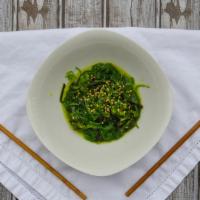 Seaweed Salad · Seaweed marinated in a vinegar dressing.