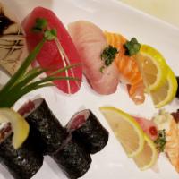Sushi Regular (13) · Seven pcs chef choice of sushi and California roll.