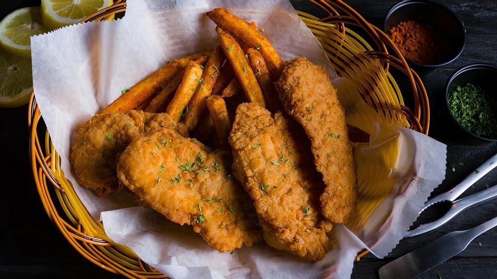 Chicken Finger Basket · Served with Cajun fries.