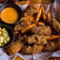 Fried Oyster Basket (8 Pieces) · Served with Cajun fries and a choice of sauce.