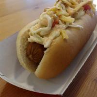 The Originial Dog · Hot dog on a bun.