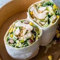 California Wrap · Delicious Wrap made with Grilled Buffalo chicken, bacon, Swiss cheese, lettuce, tomatoes, bl...