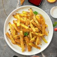 Go Go Garlic Fries · (Vegetarian) Idaho potato fries cooked until golden brown and tossed with chopped garlic.