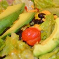 S5 -Southwestern Chicken Salad · GRILLED CHICKEN, AVOCADO, ROASTED CORN, GRAPE TOMATOES, ROASTED PEPPERS,. BLACK BEANS, TORTI...