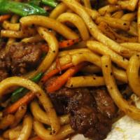 Beef Black Pepper Chow Udon · Spicy.