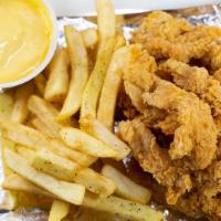 Lemon Pepper Chicken Tender Basket With Fries · Delicious chicken tenders, tossed in Lemon Pepper sauce, and fried to perfection. Served on ...