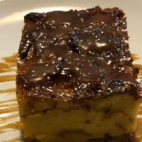 Butterscotch Bread Pudding · Caramel sauce.