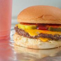 Cheeseburger (Little) · Comes with ketchup, pickles and onion.