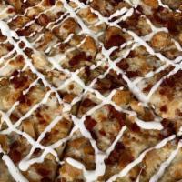 Chicken Bacon Ranch Pizza · NY Style Stone Baked Pizza with a Garlic base, topped with fresh Mozzarella, Bacon and Chick...