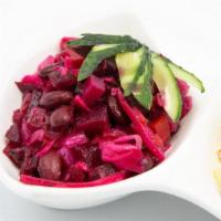 Vinegret Salad · A traditional beet, potato and pickle salad in light sunflower oil. vegetarian.