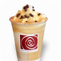 Affogato Smoothie · Super-thick vanilla bean smoothie topped with a shot of espresso and chocolate chips.