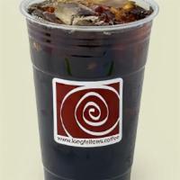 Iced Coffee · Our brewed regular or decaf hot coffee is first chilled and then served over ice.