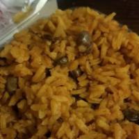 Moro · Rice mixed with beans.